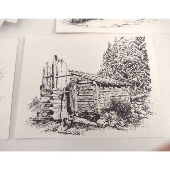 10 Hasty Note Cards Canadian Historical Drawings Art Prints Tonia Marks 1960s - Picture 7 of 11
